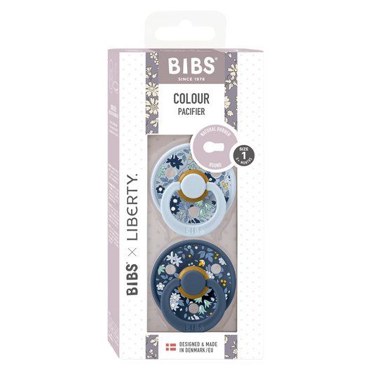 Vazart - BIBS x Liberty x 2 PACK Chamomile Lawn Baby Blue Mix 3
