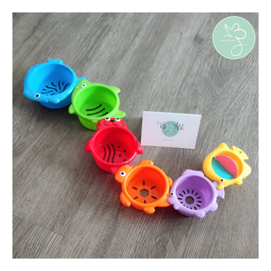 Vazart - Tazas Animales Marinos Colores Vivos 2